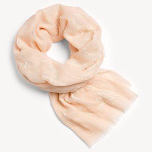 Rag & Bone new Peach Embroidered Dagger Scarf